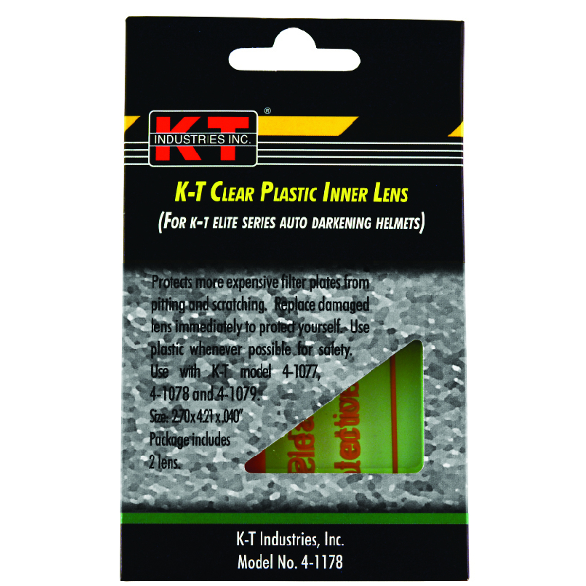 K-T Industries Clear Plastic Inside Lens — Scratch-Resistant, Model# 4-1178